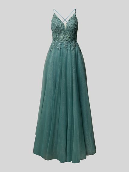 LUXUAR FASHION Abendkleid mit Strasssteinbesatz Gruen 2