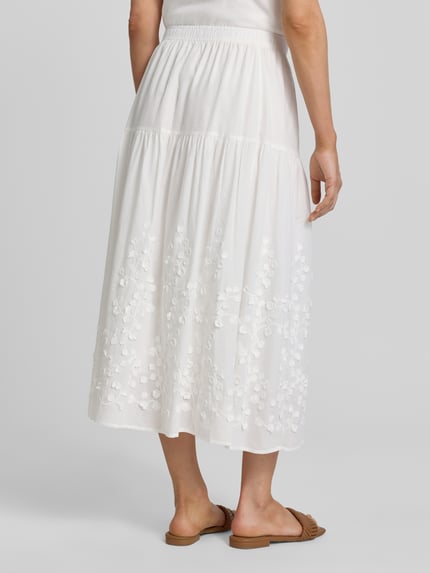 Soyaconcept Midirock mit Stitchings Modell 'FAHIMA' Offwhite 5
