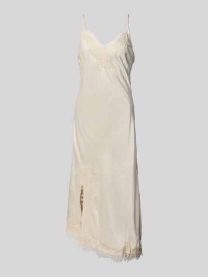 VERO MODA Midikleid mit Spitzenbesatz Modell 'VMCHARM' Weiss 2