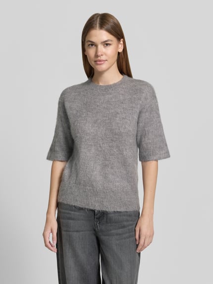 OPUS Pullover aus Mohair mit Halbarm Modell 'Pammi' Mittelgrau 4
