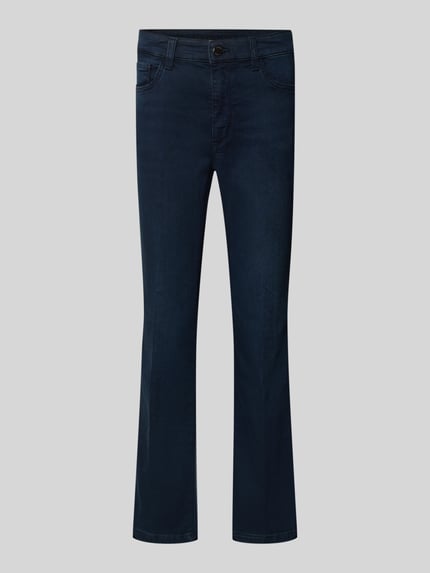 Produktfoto, donkerblauwe Wide & Loose Fit Jeans aus Baumwoll-Mix Modell 'Dream Kick' van MAC, dames wide & loose fit jeans van MAC