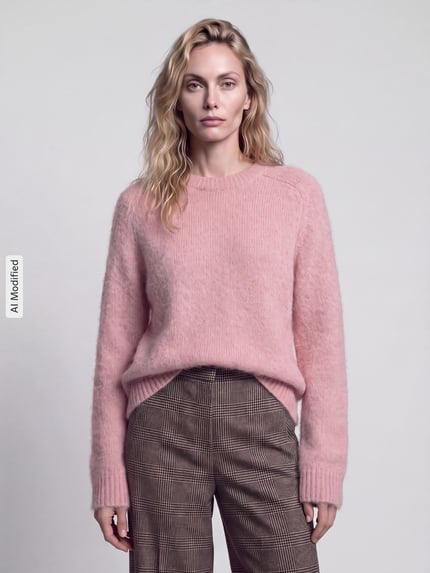 Jake*s Casual Regular Fit Pullover mit Woll-Anteil Rosa 4