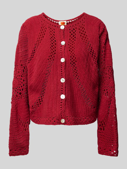 FARM RIO Strickjacke mit Knopfleiste Rostrot 2