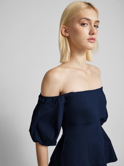 Staud Bluse mit Reißverschluss Marine 3