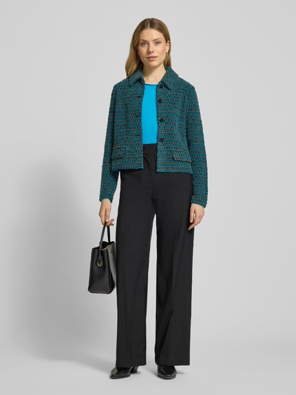 Marc Cain Regular Fit Blazer mit Knopfleiste Dunkelgruen 1