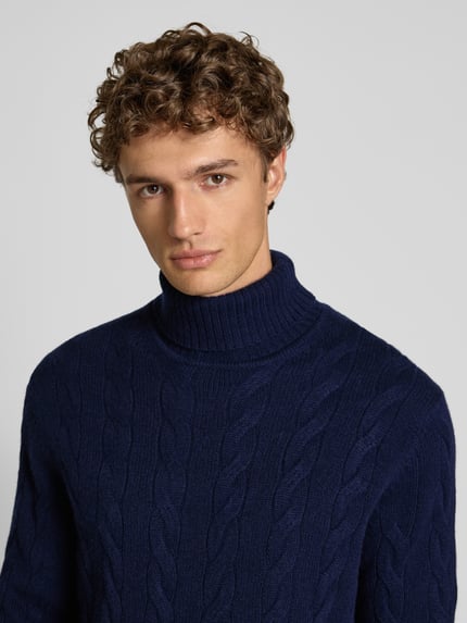 Christian Berg Men Coltrui van wol-kasjmiermix Marineblauw - 3