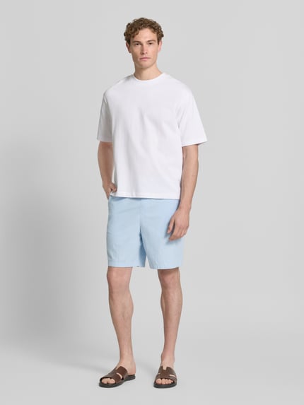 Selected Regular Fit Shorts aus reiner Baumwolle Modell 'STUART' Hellblau 1