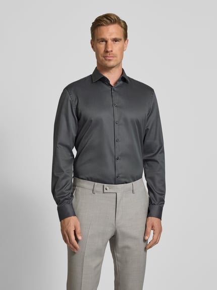 Jake*s Slim Fit Businesshemd in Premiumqualität Anthrazit 4