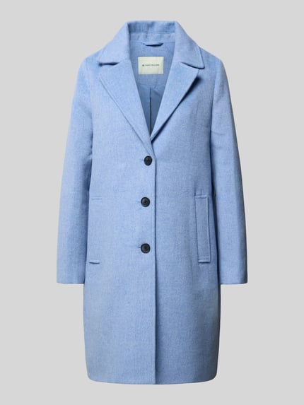 Tom Tailor Regular Fit Mantel mit Woll-Anteil Hellblau 2