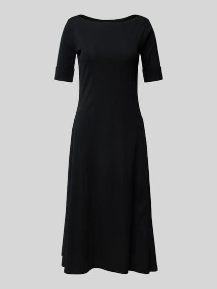 Lauren Ralph Lauren Midi-jurk met boothals, model 'MUNZIE' Zwart - 2