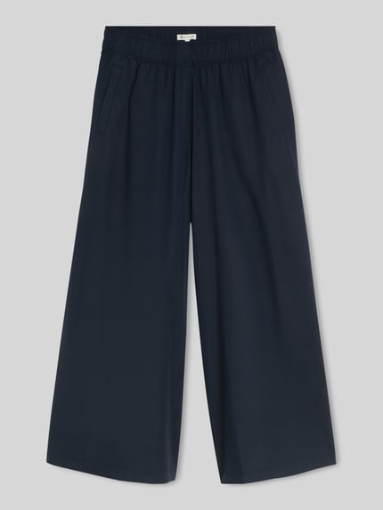 Tom Tailor Wide Leg Culotte aus Baumwoll-Mix Marine 2