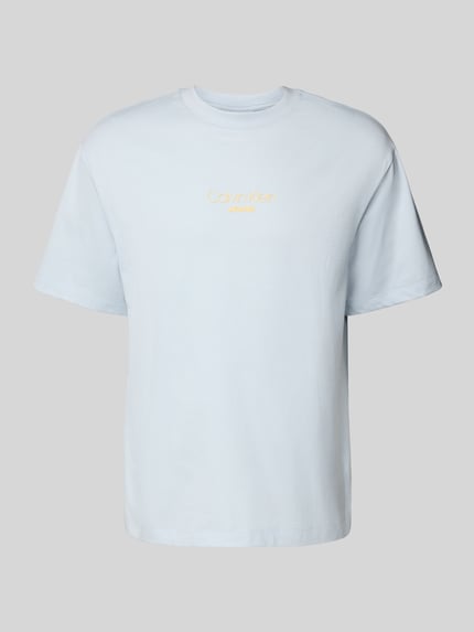 Calvin Klein Jeans Relaxed Fit T-Shirt mit Rundhalsausschnitt Hellblau 2