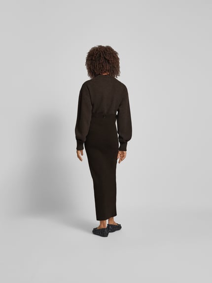 Nanushka Maxi-jurk met ribboorden Donkerbruin - 5