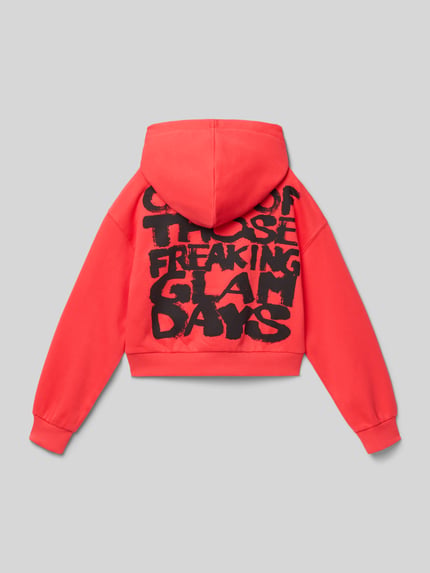 s.Oliver RED LABEL Loose fit hoodie van katoenmix Rood - 3