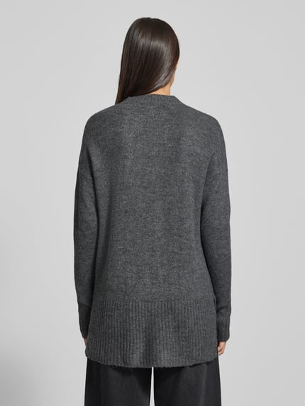 VERO MODA Oversized Strickpullover mit Mock Neck Modell 'LEFILE' Mittelgrau 5