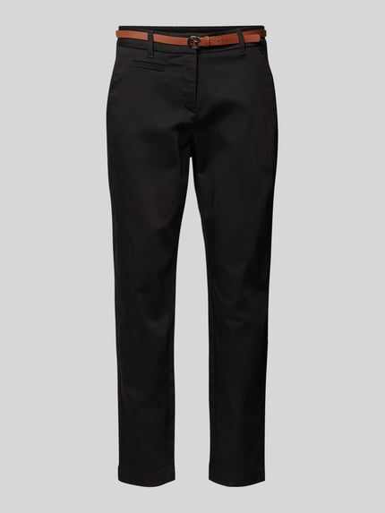 COMMA Chino met riem Zwart - 2