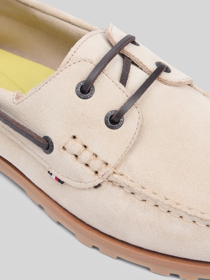 Tommy Hilfiger Loafersy z naturalnej skóry Beżowy 4