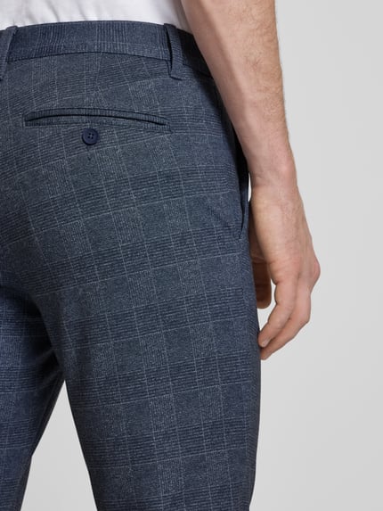ONLY & SONS Tapered fit broek met stretch, model 'Mark' Marineblauw - 3