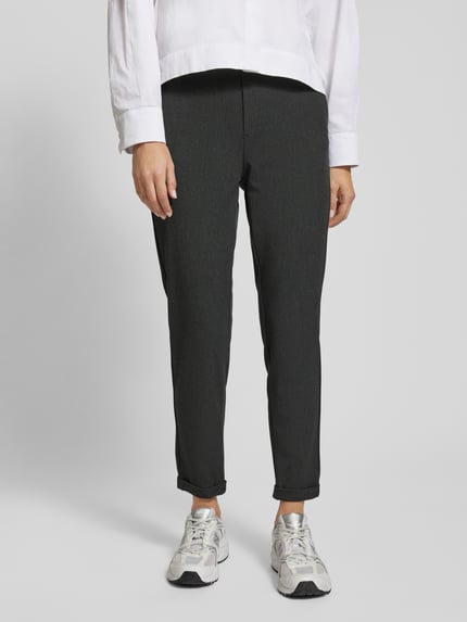 VERO MODA Loose Fit Stoffhose mit angedeutetem Eingriff Modell 'MAYA' Dunkelgrau 4