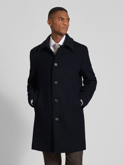 Selected Regular Fit Wollmantel mit Umlegekragen Modell 'ARCHIVE' Dunkelblau 4