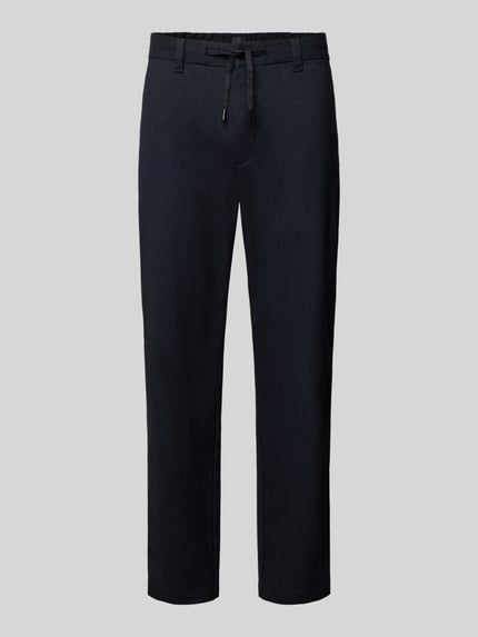 BOSS Orange Regular Fit Stoffhose mit elastischem Bund Marine 2
