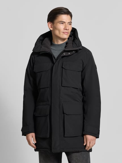 Didriksons Parka mit Kapuze und Pattentaschen Modell 'AIDEN' Black 4