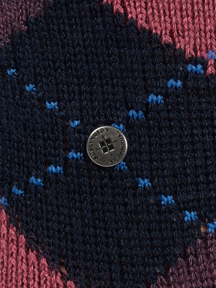 Burlington Sokken met labeldetail, model 'WHITBY' Oceaanblauw - 2