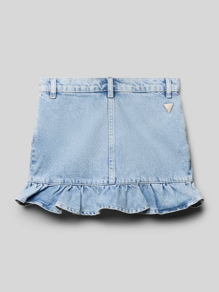 GUESS Jeansrok met motiefstitching en labeldetail Lichtblauw - 3