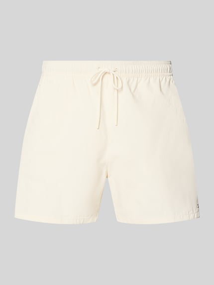 Tommy Hilfiger Regular Fit Badehose mit Logo Stitching Weiss 1