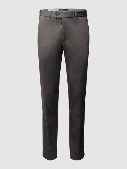 Hiltl Regular Fit Chino mit Stretch-Anteil Modell 'Pilo' Anthrazit 2