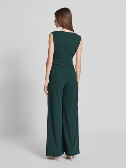 Vera Mont Jumpsuit mit Knotendetail Dunkelgruen 5