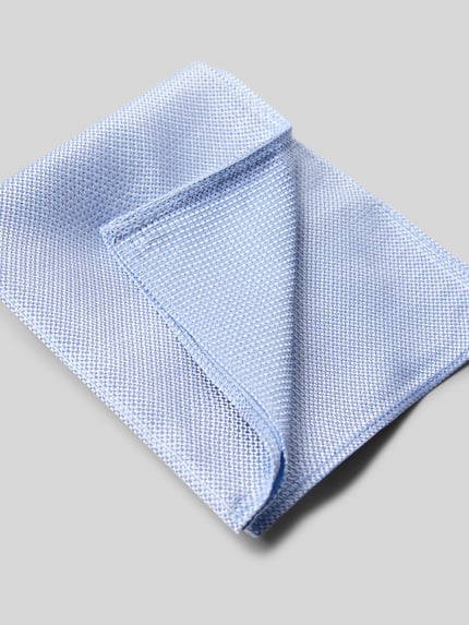 Produktfoto, Fliege und Einstecktuch im Set aus reiner Seide von Prince Bowtie, Webmuster, eingefasste Abschlüsse, Unifarbenes-Design.