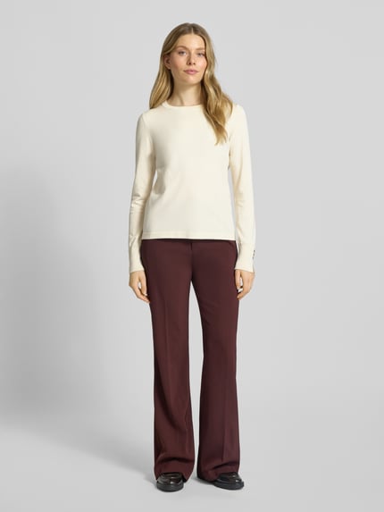 Christian Berg Woman Selection Strickpullover mit Rundhalsausschnitt Ecru 1