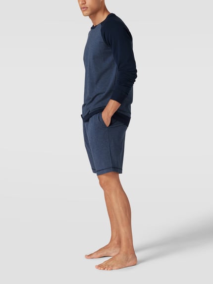 SCHIESSER Bluza z raglanowymi rękawami model „Mix + Relax” Granatowy 1