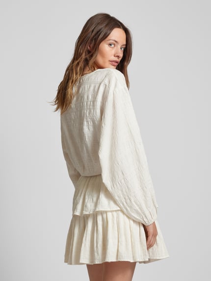 Jake*s Casual Blusenshirt mit Rundhalsausschnitt Offwhite 5