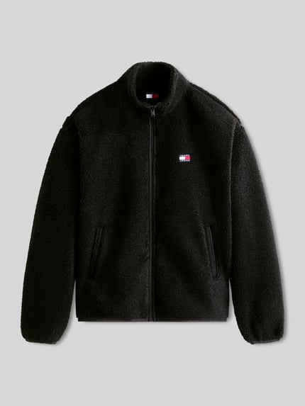 Tommy Jeans Regular Fit Fleecejacke mit Logo-Stitching Black 2
