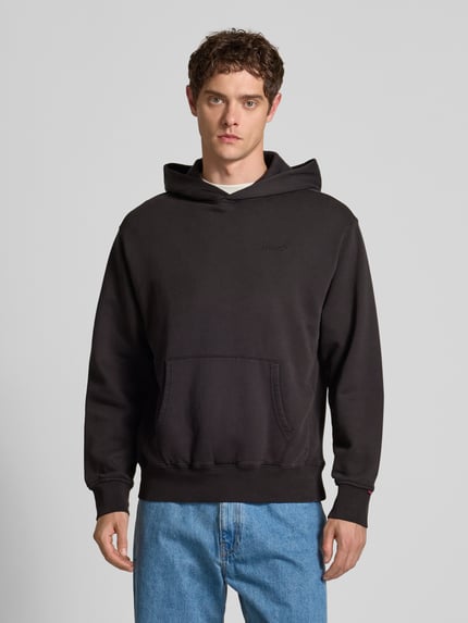 Levi's® Bluza z kapturem o kroju relaxed fit z kieszenią kangurką Czarny 4