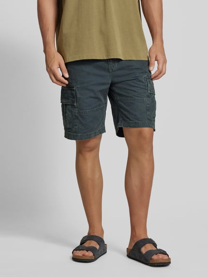 Superdry Szorty cargo o kroju regular fit z paskiem Granatowy 4