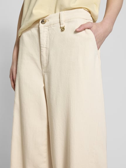 MOS MOSH Wide Leg Jeans mit Applikation Modell 'Vincent Clay' Ecru 3