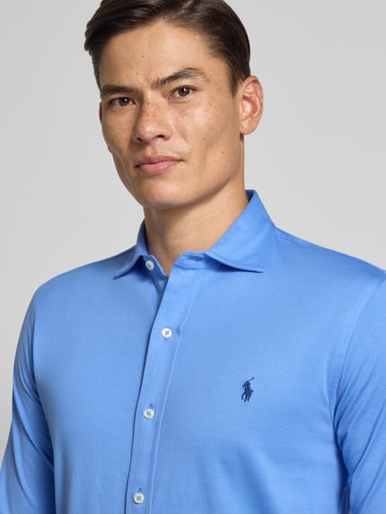 Polo Ralph Lauren Regular Fit Freizeithemd mit Logo-Stitching Modell 'Estate' Blau 3