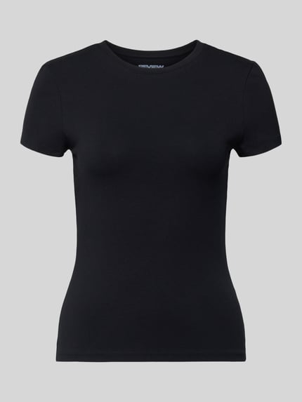 Slim Fit T-Shirt aus Baumwoll-Mix Shop The Look MANNEQUINE