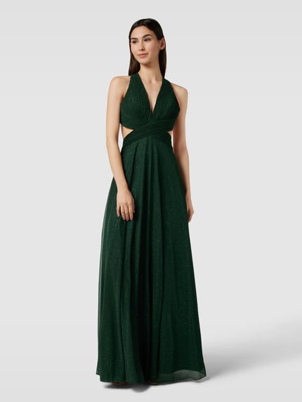 LUXUAR FASHION Abendkleid mit Cut out Smaragd 4