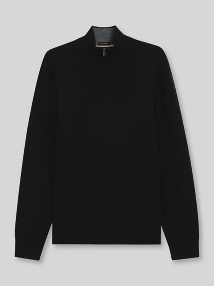 BOSS Regular Fit Pullover aus Schurwoll-Kaschmir-Mix Modell 'H-Hemarlo' Black 2