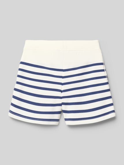 Produktfoto, Regular Fit Sweatshorts aus Baumwoll-Mix von Polo Ralph Lauren Kids, efekt: wzór w paski, aplikacja z wyhaftowanym logo, ściągacz elastyczny prążkowany, wpuszczane kieszenie boczne, wykończenie materiału: dzianina dresowa, materiał: mieszanka bawełny
