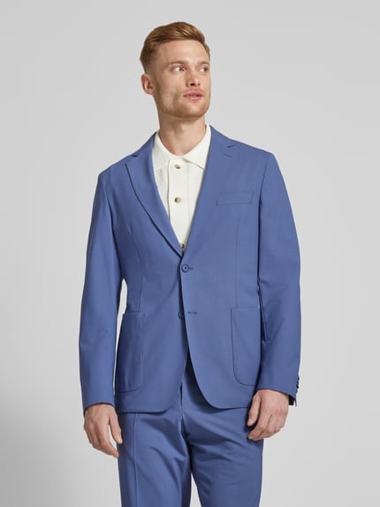 BOSS 2-Knopf-Sakko mit Reverskragen Modell 'Hanry' Blau 4