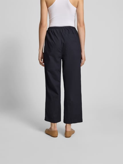 Closed Stoffen broek met elastische band Donkerblauw - 5