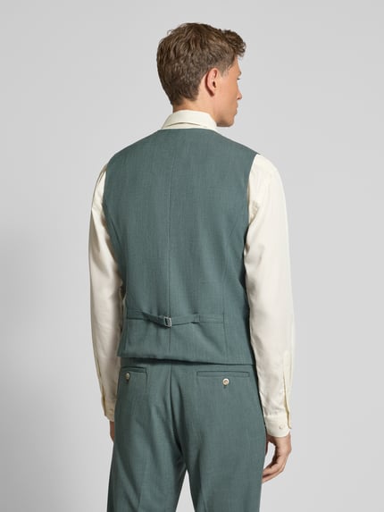 MCNEAL Slim fit gilet met all-over motief Lindegroen - 5