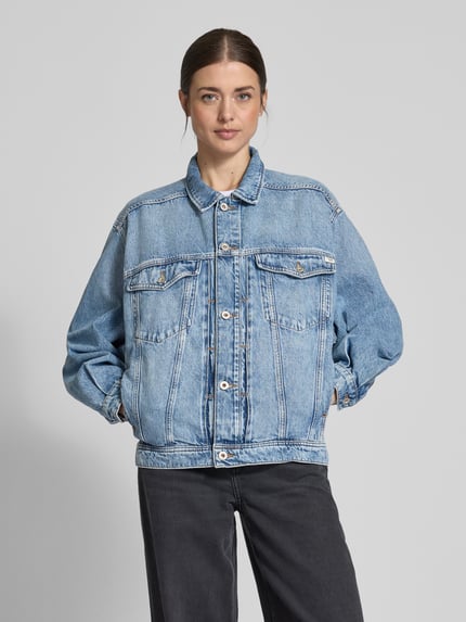 Mustang Jeansjack met borstzakken Jeansblauw - 4