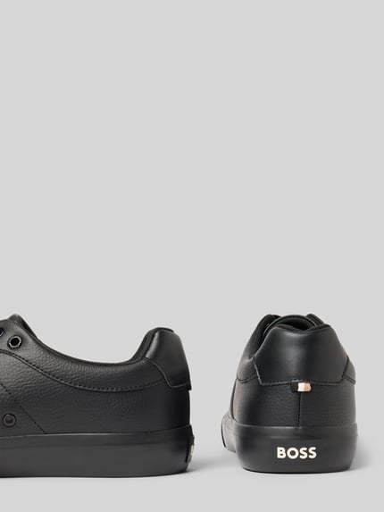 BOSS Low Top Sneaker mit Luftlöchern Modell 'AIDEN_TENN_GRLTP' Black 2
