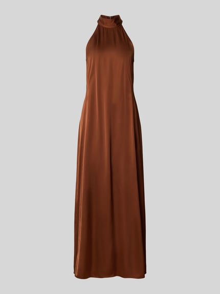 Samsøe Samsøe Maxikleid mit Neckholder Modell 'SANETTLE' Cognac 2